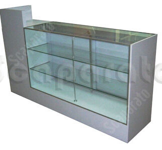 Mostrador con vitrina para cobro