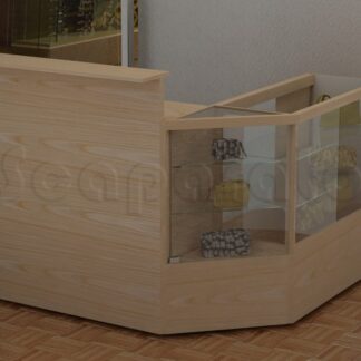 Mostrador modular en L