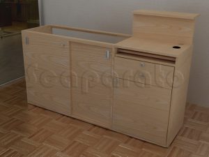 mostrador de madera