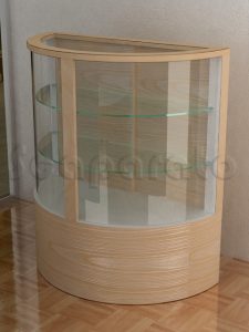 Vitrina vidrio curvo