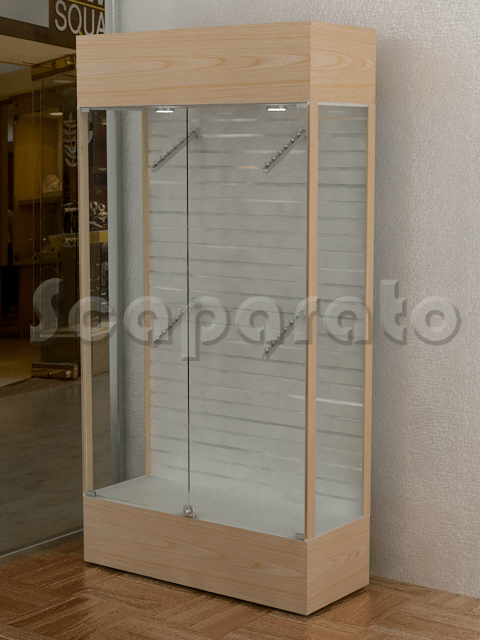 vitrina mostrador de madera