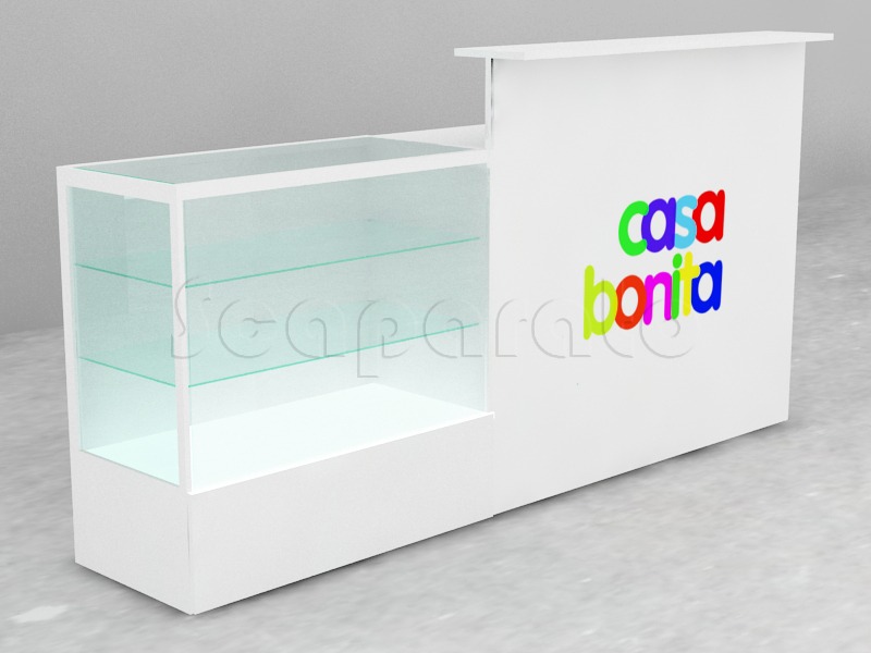 Mostrador de Cobro con Vitrina