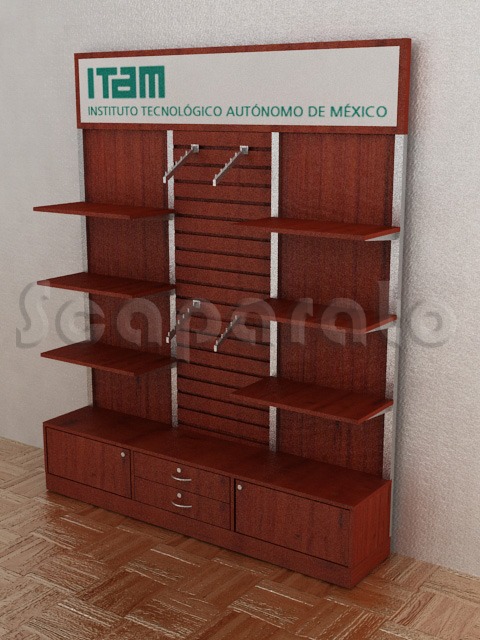 Exhibidor comercial de repisas