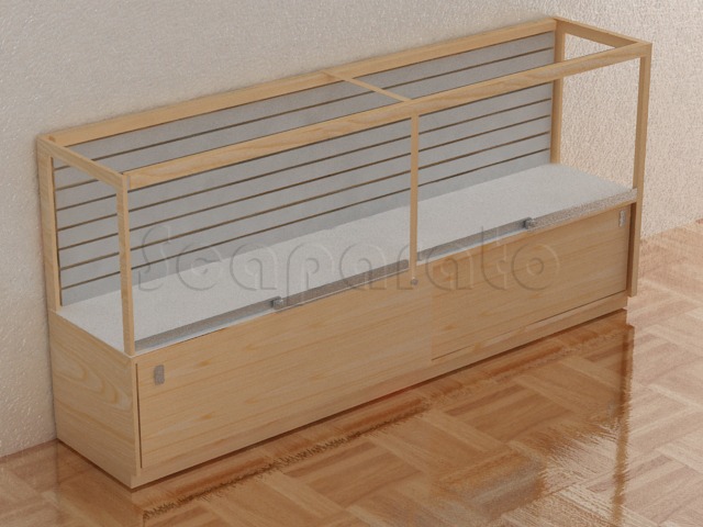 slatwall cvounter display case