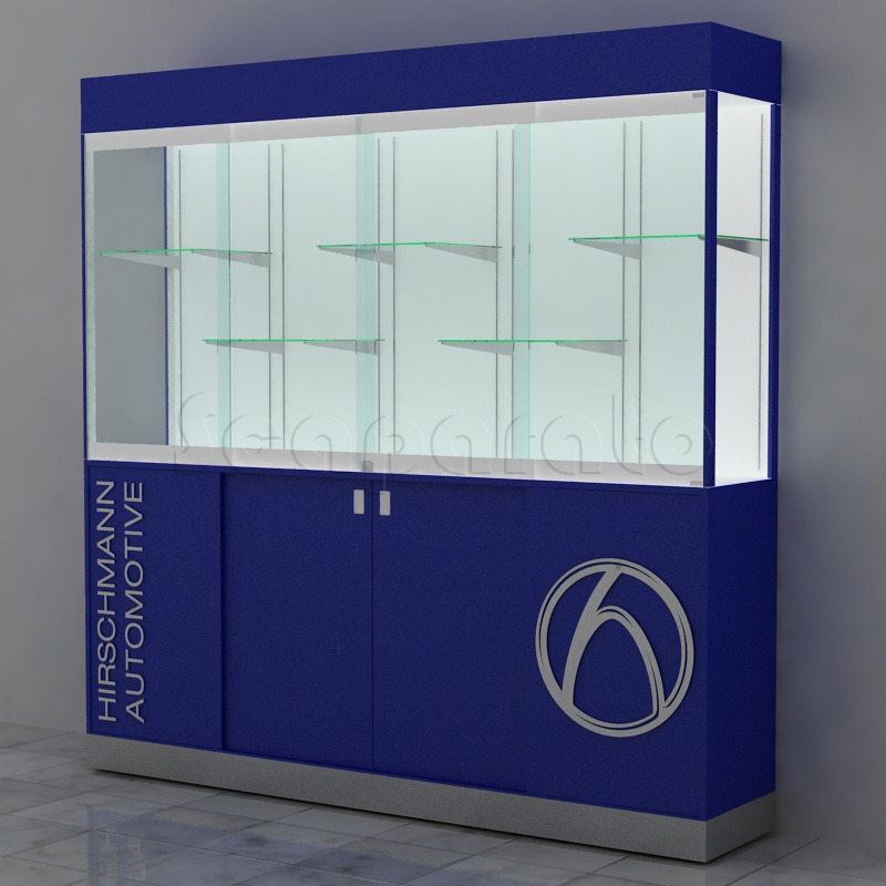 Vitrina alta de pared para tiendas