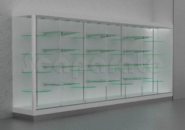 Vitrina de cristal de pared