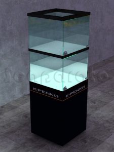 Vitrina de torre de dos niveles