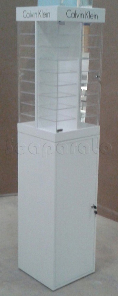 Calvin Klein frames acrylic display cases
