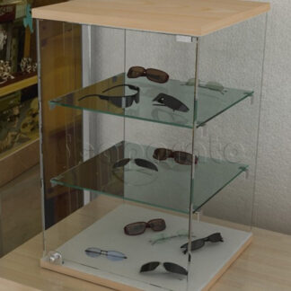 Vitrina de mesa con repisas