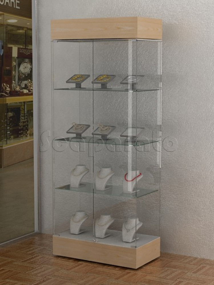 Vitrina de torre con cristal