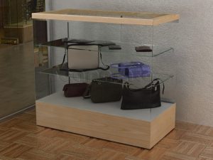 Vitrina mostrador de madera