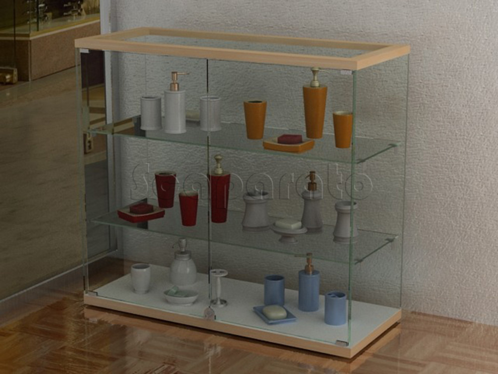 Vitrina mostrador con repisas