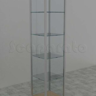 Aluminum tower display case