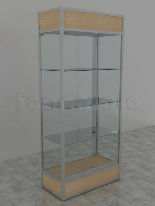 Vitrina alta de aluminio