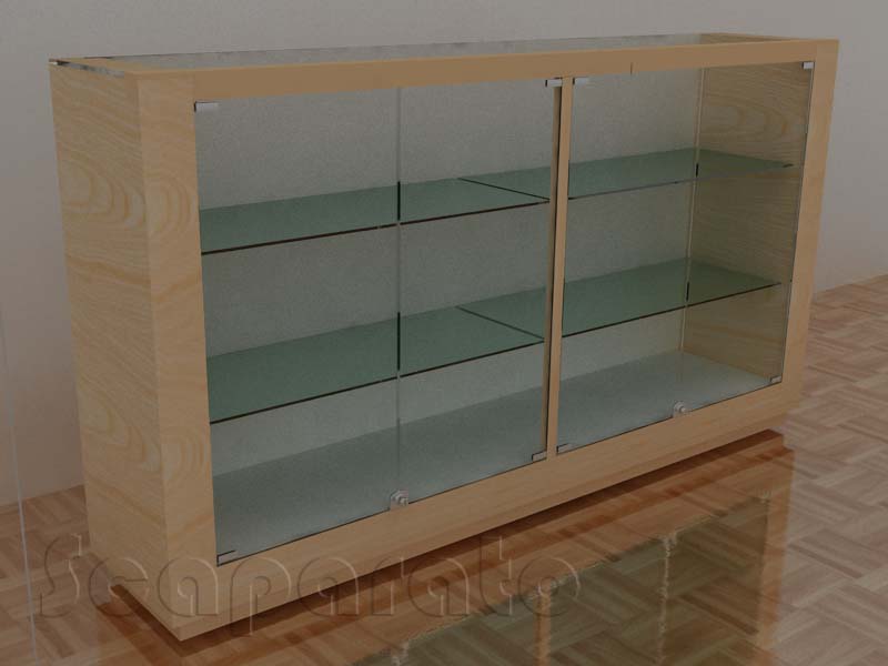 Vitrinas de mostrador con cajas de luz
