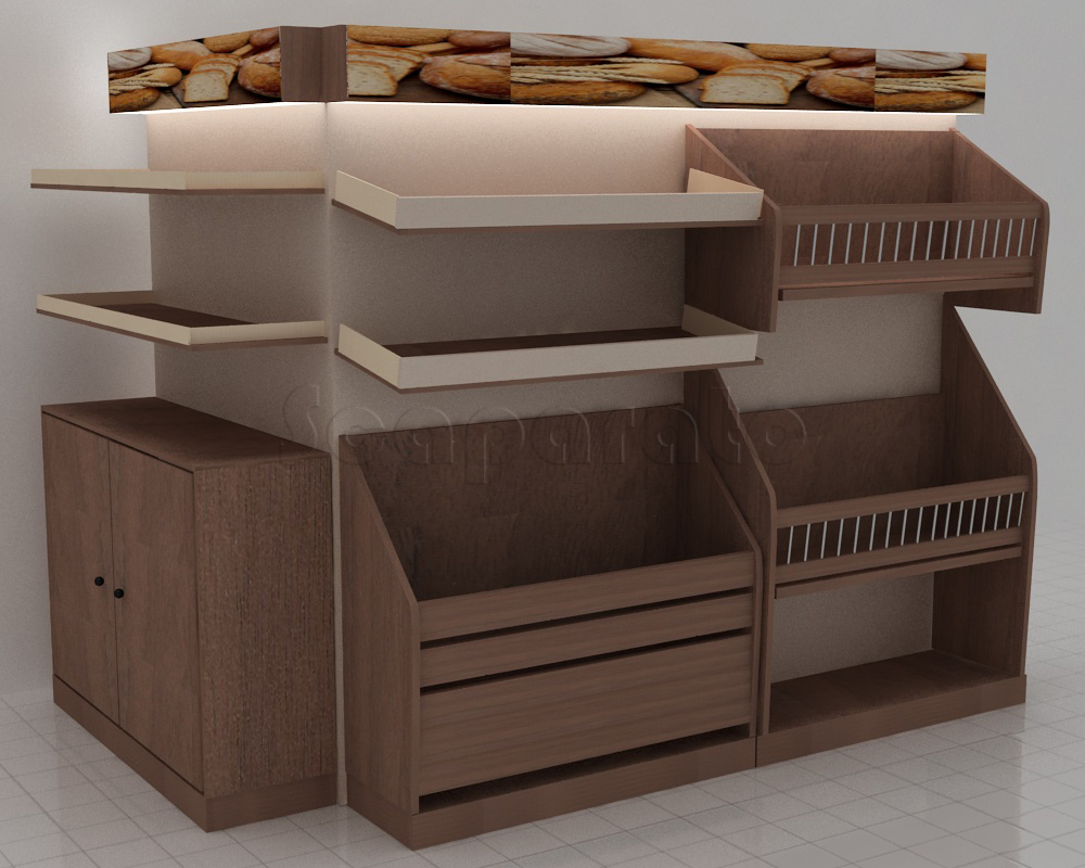 Vitrinas de madera para panaderia