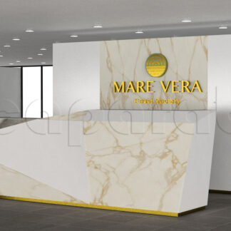 Recepcion con mural