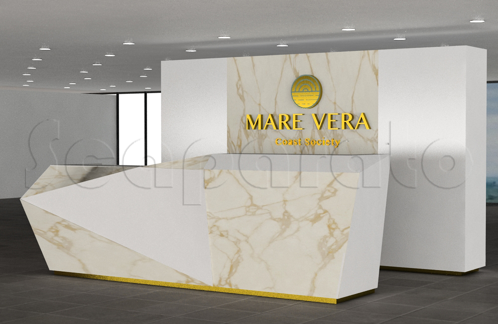 Recepcion con mural
